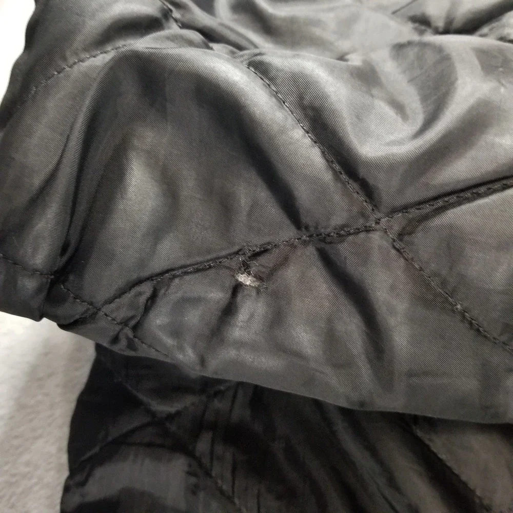 Dickies Jacket Mens Extra Large 2XL Black Hooded‎ Workwear Canvas Fleece Lined